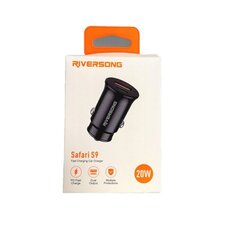 Riversong automobilinis įkroviklis Safari S9 1x USB 1x USB-C 20W black CC22 цена и информация | Зарядные устройства для телефонов | kaup24.ee