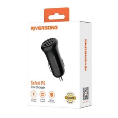 Riversong automobilinis pakrovėjas Safari P5 2x USB- 3,1A juodas CC41C цена и информация | Зарядные устройства для телефонов | kaup24.ee
