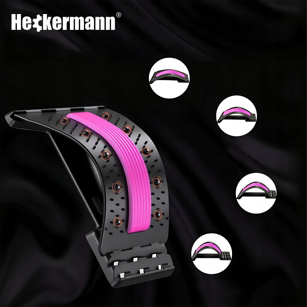 Akupressuuriga masseerija Heckermann, 380x250, must hind ja info | Massaažikaubad | kaup24.ee