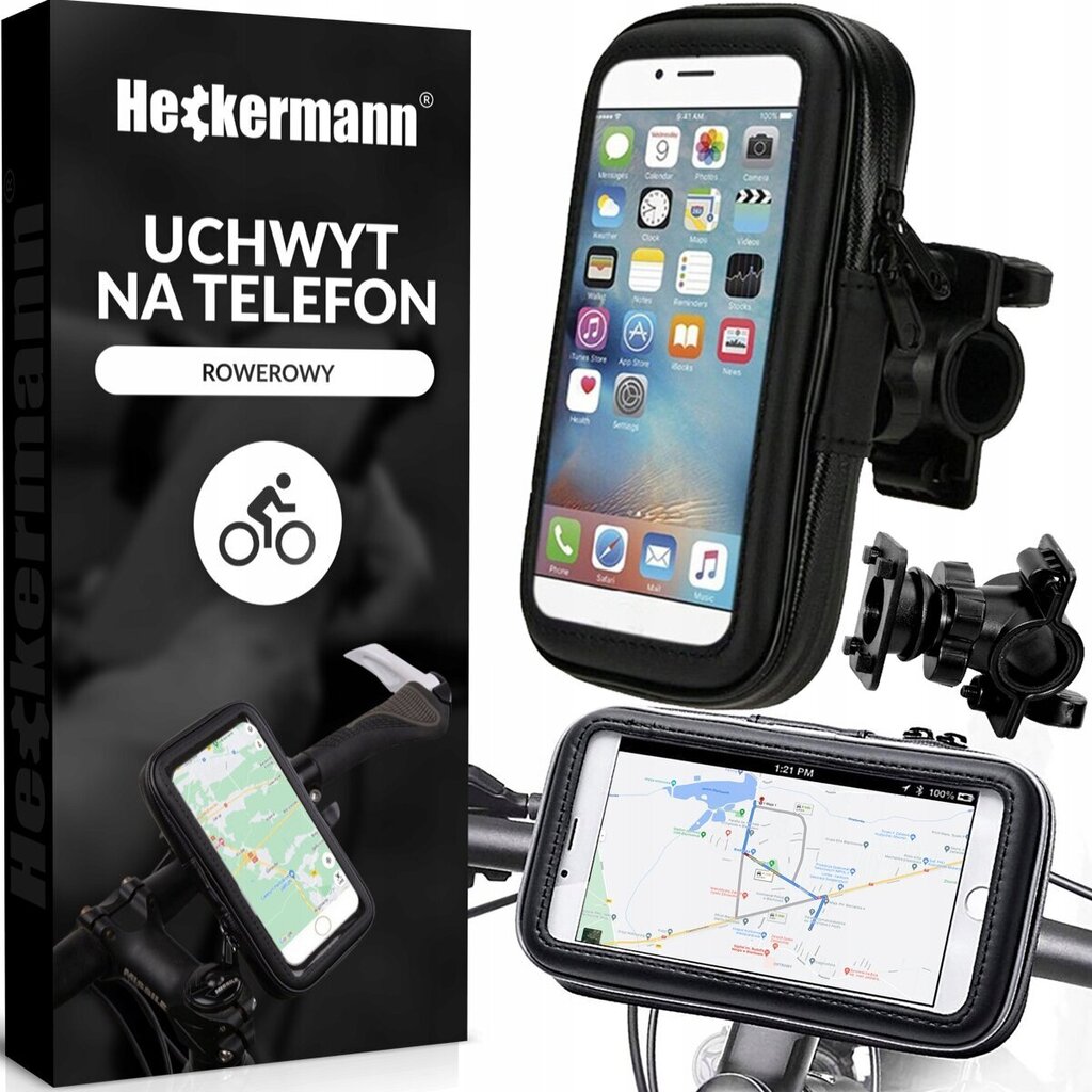 Ratta telefonihoidja Heckermann, must hind ja info | Muud jalgratta tarvikud | kaup24.ee