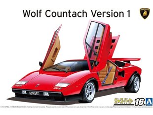 Konstruktor Aoshima - Lamborghini Wolf Countach Version 1, 1/24, 06336 hind ja info | Klotsid ja konstruktorid | kaup24.ee