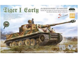 Конструктор Border Model Tiger I Early Das Reich Division (Battle of Kursk), 1/72, 7203 цена и информация | Конструкторы и кубики | kaup24.ee