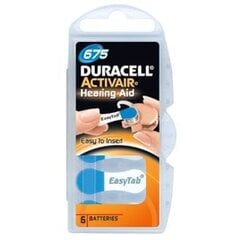 Батарейки для слуховых аппаратов Duracell ActivAir 675, 6 шт. цена и информация | Батарейки | kaup24.ee