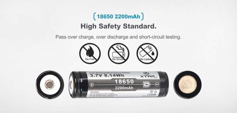 Xtar 2200mAh 3,7V 18650 aku PCB hind ja info | Patareid | kaup24.ee