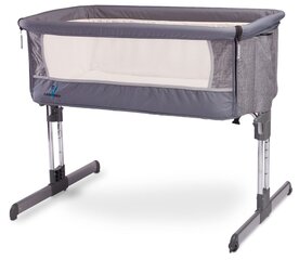 Детская кроватка Caretero Sleep2gether, Graphite цена и информация | Манежи для детей | kaup24.ee