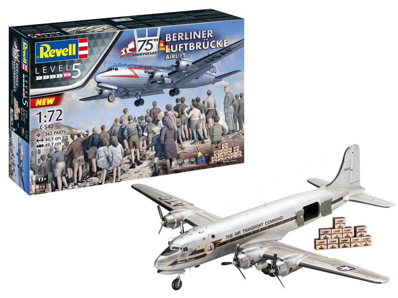 Konstruktor Revell - 75th Anniversary "Berliner Luftbrücke" Douglas DC-4 hind ja info | Klotsid ja konstruktorid | kaup24.ee