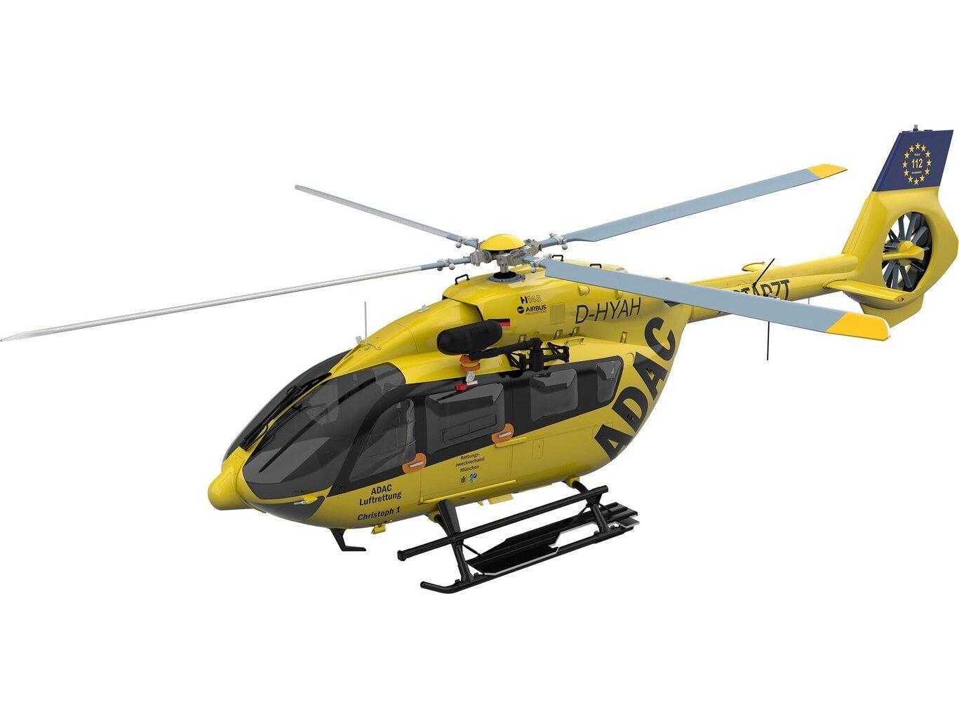 Konstruktor Revell - Eurocopter H 145 ADAC/REGA, 1/144, 04969 hind ja info | Klotsid ja konstruktorid | kaup24.ee