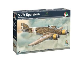 Сборная пластиковая модель. Italeri - Savoia-Marchetti SM.79 Sparviero Bomber version, 1/72, 1412 цена и информация | Конструкторы и кубики | kaup24.ee