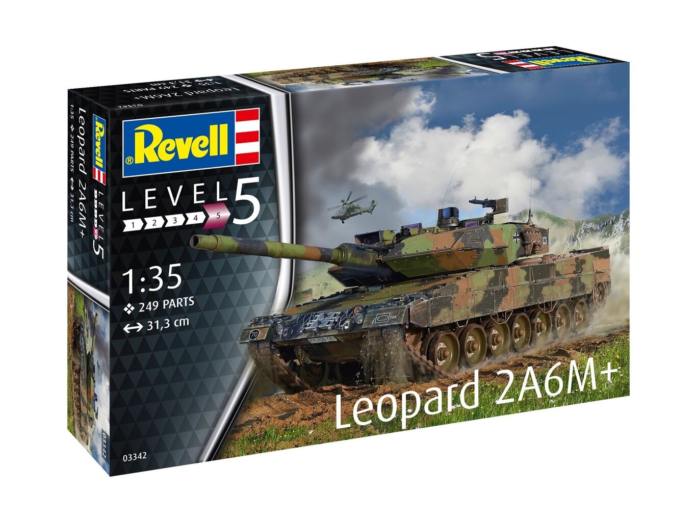 Konstruktor Revell - Leopard 2 A6M+, 1/35, 03342 hind ja info | Klotsid ja konstruktorid | kaup24.ee