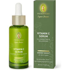 Näoseerum Primavera Vitamin C Serum Illuminating & Balancing, 30 ml цена и информация | Сыворотки для лица, масла | kaup24.ee