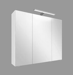 Riputatav vannitoakapp Fabian, 80x68x16 cm, valge цена и информация | Шкафчики для ванной | kaup24.ee