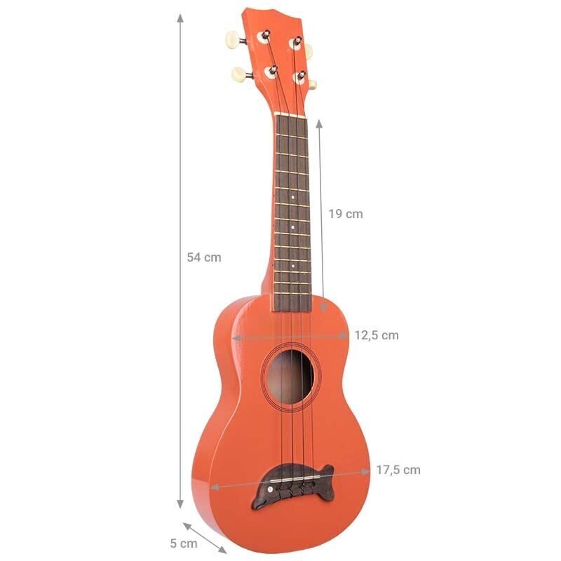 NN UD01 ukulele, oranž цена и информация | Kitarrid | kaup24.ee