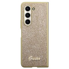 Guess GUHCZFD5HGGSHD F946 Z Fold5 złoty|gold hardcase Glitter Script цена и информация | Чехлы для телефонов | kaup24.ee