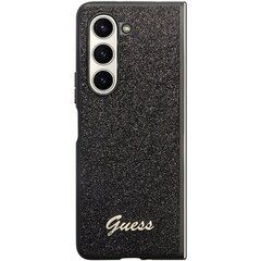 Guess GUHCZFD5HGGSHK F946 Z Fold5 czarny|black hardcase Glitter Script цена и информация | Чехлы для телефонов | kaup24.ee