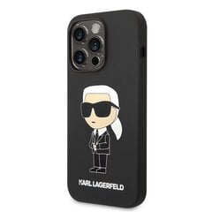 Karl Lagerfeld Liquid Silicone Ikonik NFT Case for iPhone 15 Pro Black цена и информация | Чехлы для телефонов | kaup24.ee