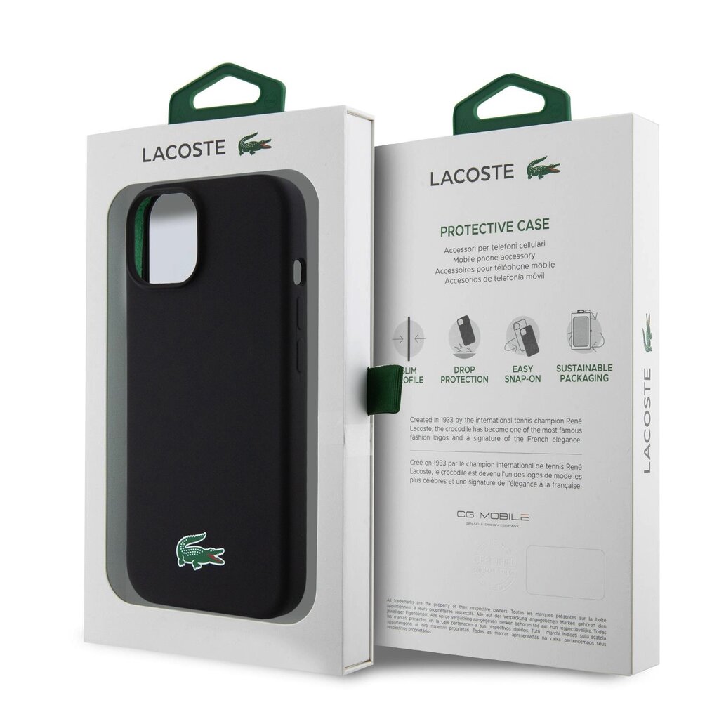 Lacoste Liquid Silicone Microfiber Croc Logo MagSafe цена и информация | Telefoni kaaned, ümbrised | kaup24.ee