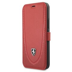 Ferrari FEOGOFLBKP12LRE iPhone 12 Pro Max 6,7" czerwony|red book Off Track Perforated цена и информация | Чехлы для телефонов | kaup24.ee