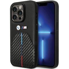 BMW BMHCP14L22NSTB iPhone 14 Pro 6.1" czarny|black Stamped Tricolor Stripe цена и информация | Чехлы для телефонов | kaup24.ee