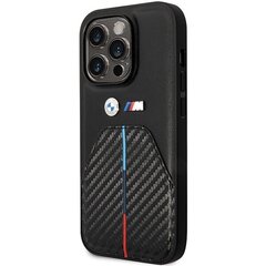 BMW BMHCP14L22NSTB iPhone 14 Pro 6.1" czarny|black Stamped Tricolor Stripe цена и информация | Чехлы для телефонов | kaup24.ee