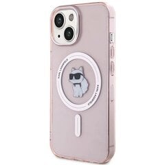 Чехол Karl Lagerfeld IML Choupette MagSafe case for iPhone 15 - pink цена и информация | Чехлы для телефонов | kaup24.ee