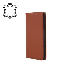 Fusion Genuine Leather книжка чехол для Xiaomi Redmi 12C коричневый цена и информация | Чехлы для телефонов | kaup24.ee