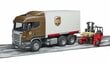 Logistika veoauto tõstukiga Bruder Scania Rseries UPS hind ja info | Poiste mänguasjad | kaup24.ee