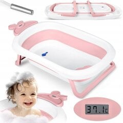 Детская ванночка с термометром, белая и розовая цена и информация | Maudynių prekės | kaup24.ee