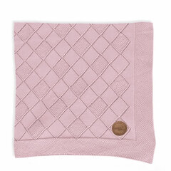 Вязаное одеяло плед в подарочной коробке Ceba Beba Rice stitch pink, 90х90 см  цена и информация | Покрывала, пледы | kaup24.ee