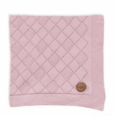 Вязаное одеяло плед в подарочной коробке Ceba Beba Rice stitch pink, 90х90 см цена и информация | Покрывала, пледы | kaup24.ee