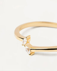 PDPAOLA Позолоченное кольцо с цирконами EVA Gold AN01-876 цена и информация | Кольца | kaup24.ee
