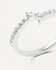 PDPAOLA Красивое серебряное кольцо с прозрачными цирконами NUVOLA Silver AN02-874 цена и информация | Кольца | kaup24.ee
