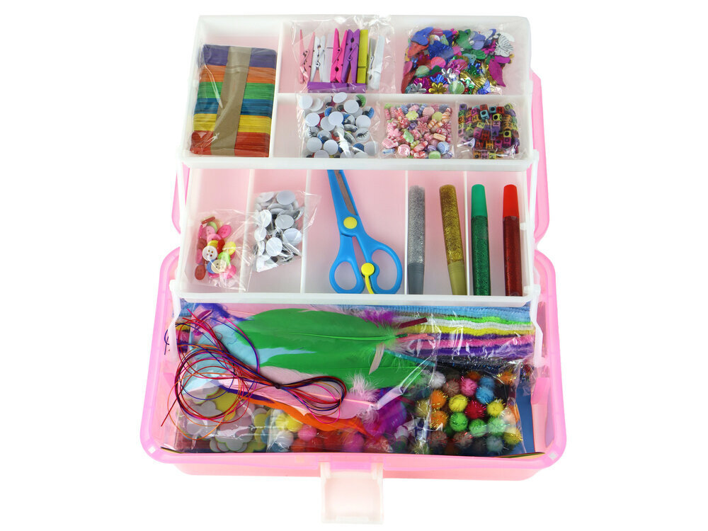 Loominguline komplekt kohvris, roosa hind ja info | Arendavad mänguasjad | kaup24.ee