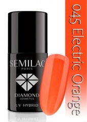 Geel küünelakk Semilac 7 ml, 045 Electric Orange hind ja info | Küünelakid, küünetugevdajad | kaup24.ee