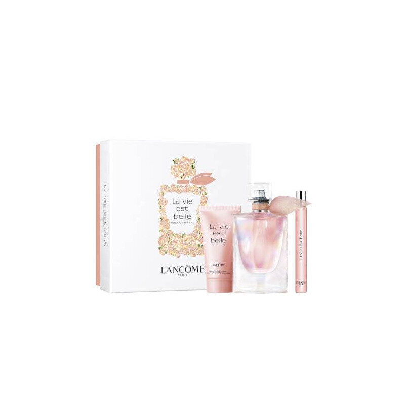 Kosmeetikakomplekt Lancome La Vie Est Belle Soleil Cristal naistele: parfüümvesi EDP, 50 ml + parfüümvesi EDP, 10 ml + ihupiim, 50 ml цена и информация | Kehakreemid, losjoonid | kaup24.ee