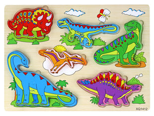 3D puidust pusle Dinosaurused, 11 hind ja info | Pusled | kaup24.ee