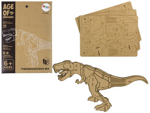 3D puidust pusle Lean Toys T-Rex, 22 tk hind ja info | Pusled | kaup24.ee