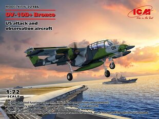 Liimitav mudel ICM 72186 US attack and observation aircraft OV-10D+ Bronco 1/72 hind ja info | Liimitavad mudelid | kaup24.ee