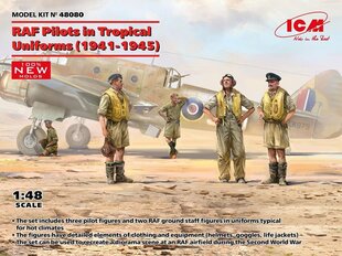 Liimitav mudel ICM 48080 RAF Pilots in Tropical Uniforms (1941-1945) 1/48 цена и информация | Склеиваемые модели | kaup24.ee