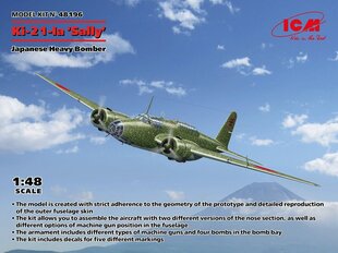 Liimitav mudel ICM 48196 Japanese Heavy Bomber Ki-21-Ia Sally 1/48 hind ja info | Liimitavad mudelid | kaup24.ee