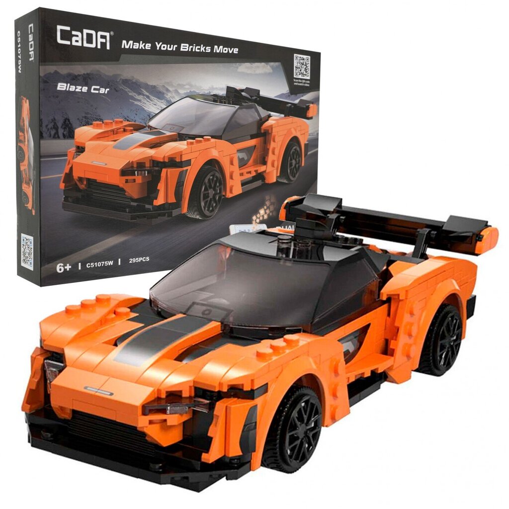 Konstruktor R/C puldiga, sportauto, 295 elementi цена и информация | Klotsid ja konstruktorid | kaup24.ee