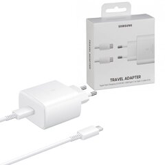 Зарядное устройство Samsung EP-TA845XWEGCN Quick Charger USB-C 45 Вт + кабель USB-C цена и информация | Зарядные устройства для телефонов | kaup24.ee