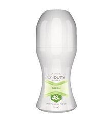 Naiste rulldeodorant 48h On Duty Fresh Avon, 50 ml hind ja info | Deodorandid | kaup24.ee