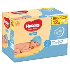 Niisked salvrätikud Huggies Pure, 672 tk цена и информация | Влажные салфетки | kaup24.ee