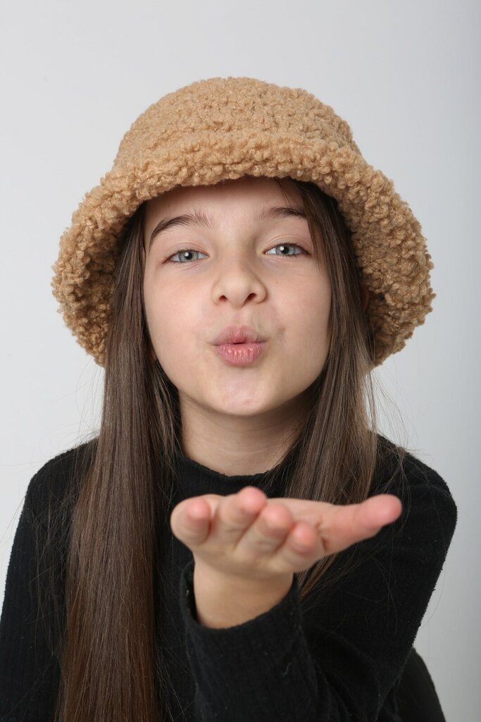 Tüdruku müts, pruun hind ja info | Tüdrukute mütsid, sallid, kindad | kaup24.ee