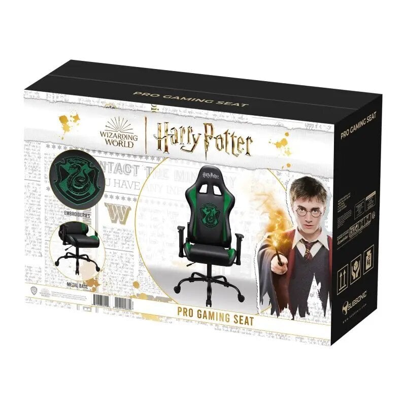 Mängutool Subsonic Pro Harry Potter Slytherin, must/roheline цена и информация | Kontoritoolid | kaup24.ee