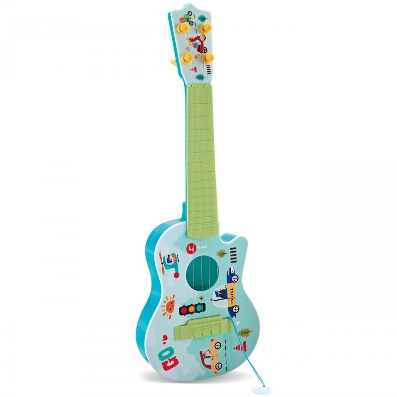 Laste akustiline kitarr 43 cm, Woopie, roheline hind ja info | Arendavad mänguasjad | kaup24.ee