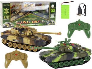 Kaugjuhitav valgus- ja heliefektidega tankikomplekt hind ja info | Poiste mänguasjad | kaup24.ee