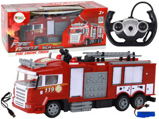 Пожарная машина на дистанционном управлении со звуковыми и световыми эффектами цена и информация | Игрушки для мальчиков | kaup24.ee