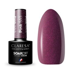 Стойкий гибридный гель лак для ногтей Claresa PINK 553, 5 г цена и информация | Лаки для ногтей, укрепители для ногтей | kaup24.ee