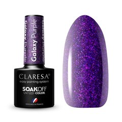 Стойкий гибридный гель лак для ногтей CLARESA Galaxy Purple, 5 г цена и информация | Лаки для ногтей, укрепители для ногтей | kaup24.ee